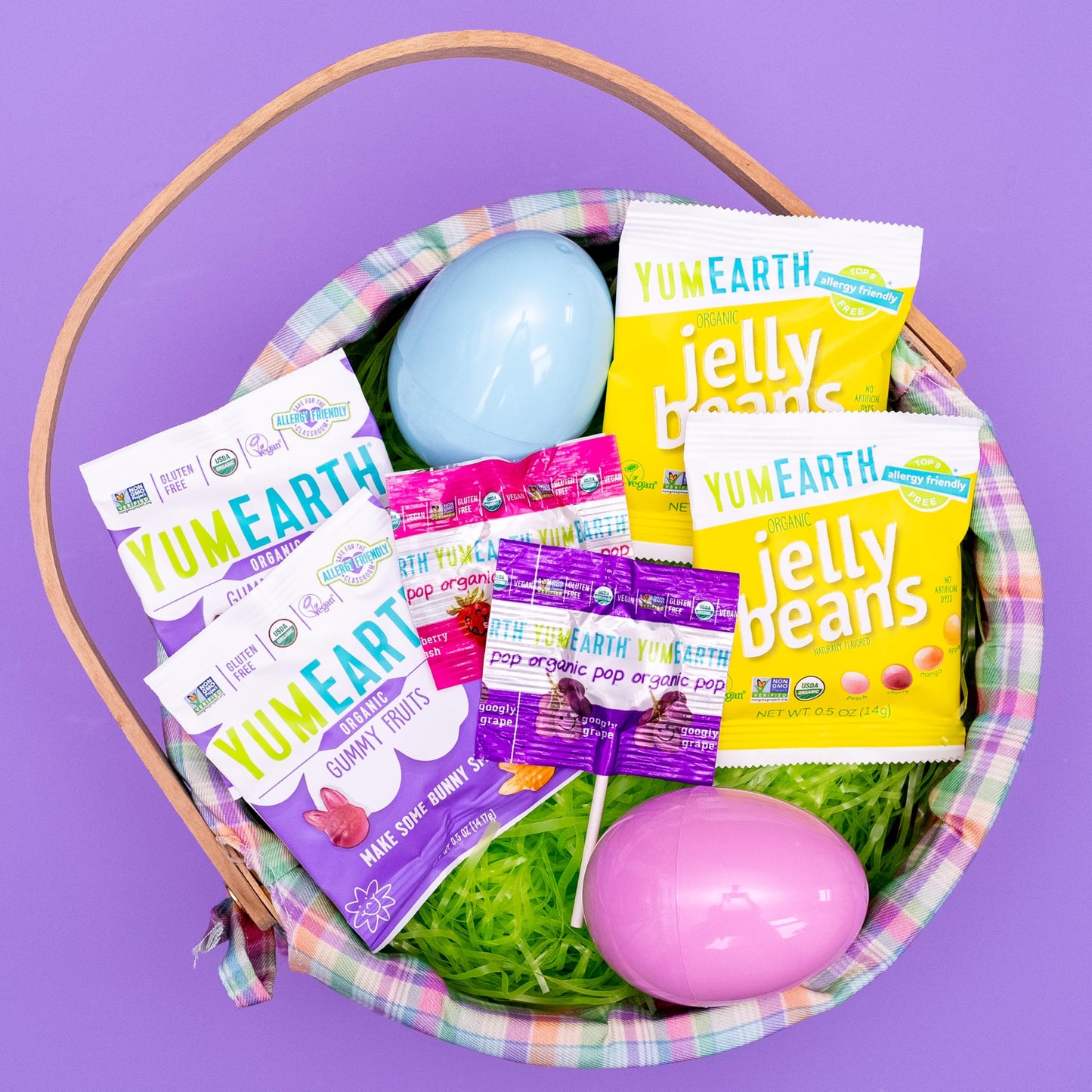YumEarth Spring Candy Variety Box, 9.4 Ounce - Organic Gummy Fruits, Jelly Beans & Pops - Spring Fruit Flavors - Allergy Friendl