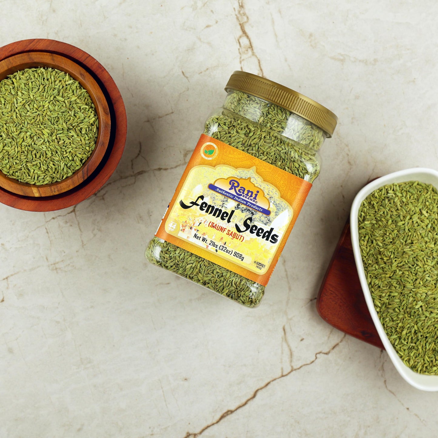 Rani Fennel Seeds Whole Spice 32oz (2lbs) - All Natural, Gluten Friendly, NON-GMO, Vegan, Indian Origin