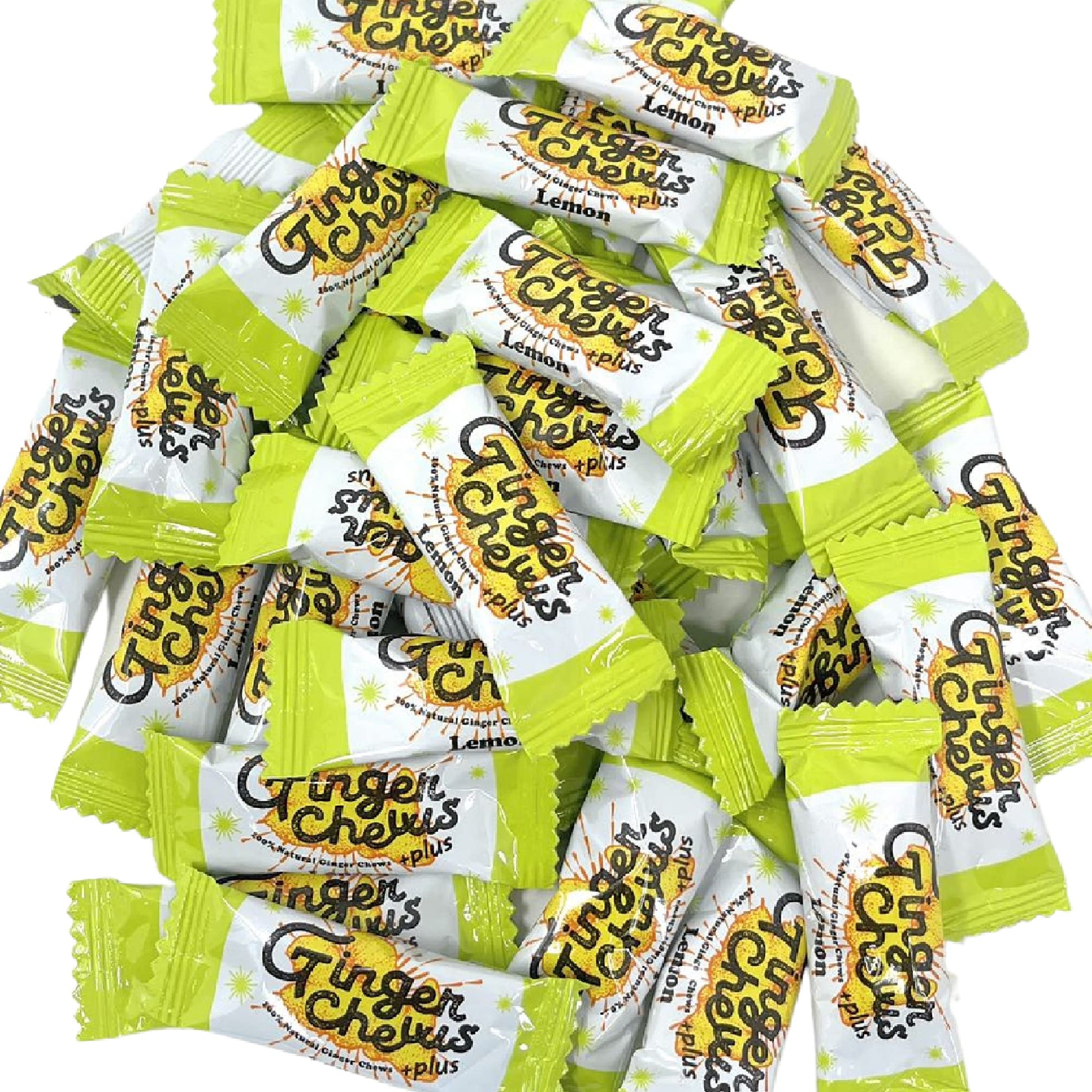 Fusion Select 2 Lb Lemon Ginger Chews - Sweet Soft Candied Delights From Indonesia - Promotes Relief From Morning Sickness, Upse