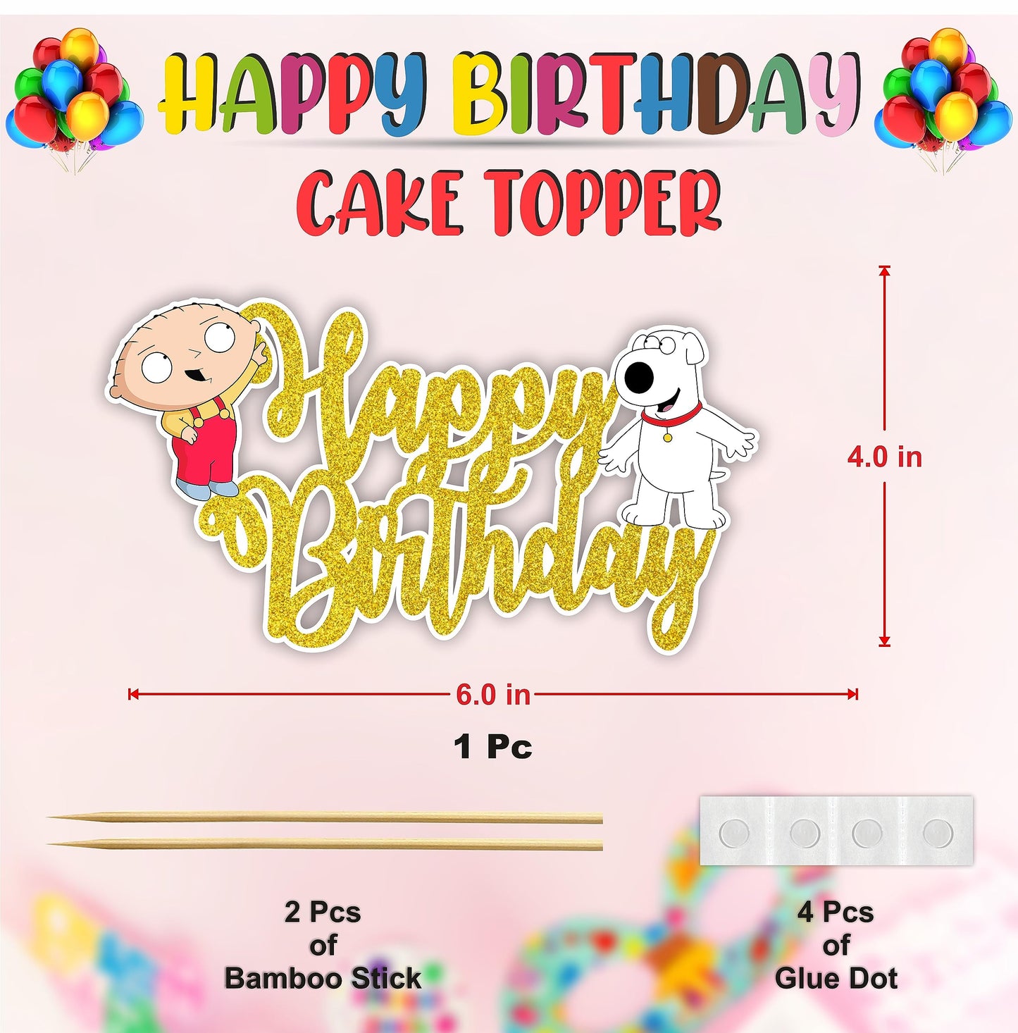 Seyal Stewe Grifin Happy Birthday Cake Topper
