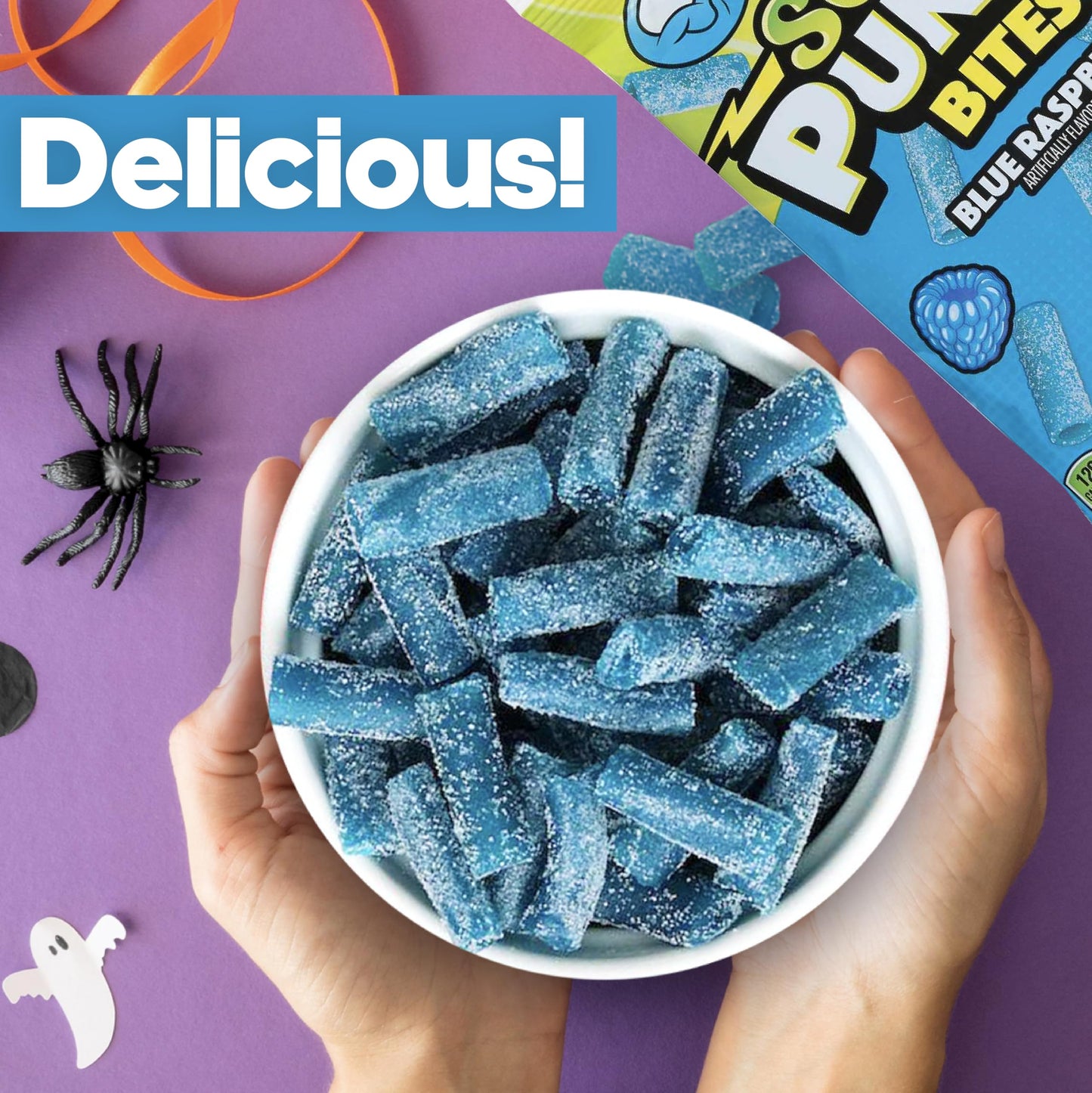 Sour Punch Raspberry Candy, 5 Oz - Chewy, Mouthwatering Raspberry-Flavored Sour Candy - Fat-Free, Low Sodium Treat For Kids & Ad