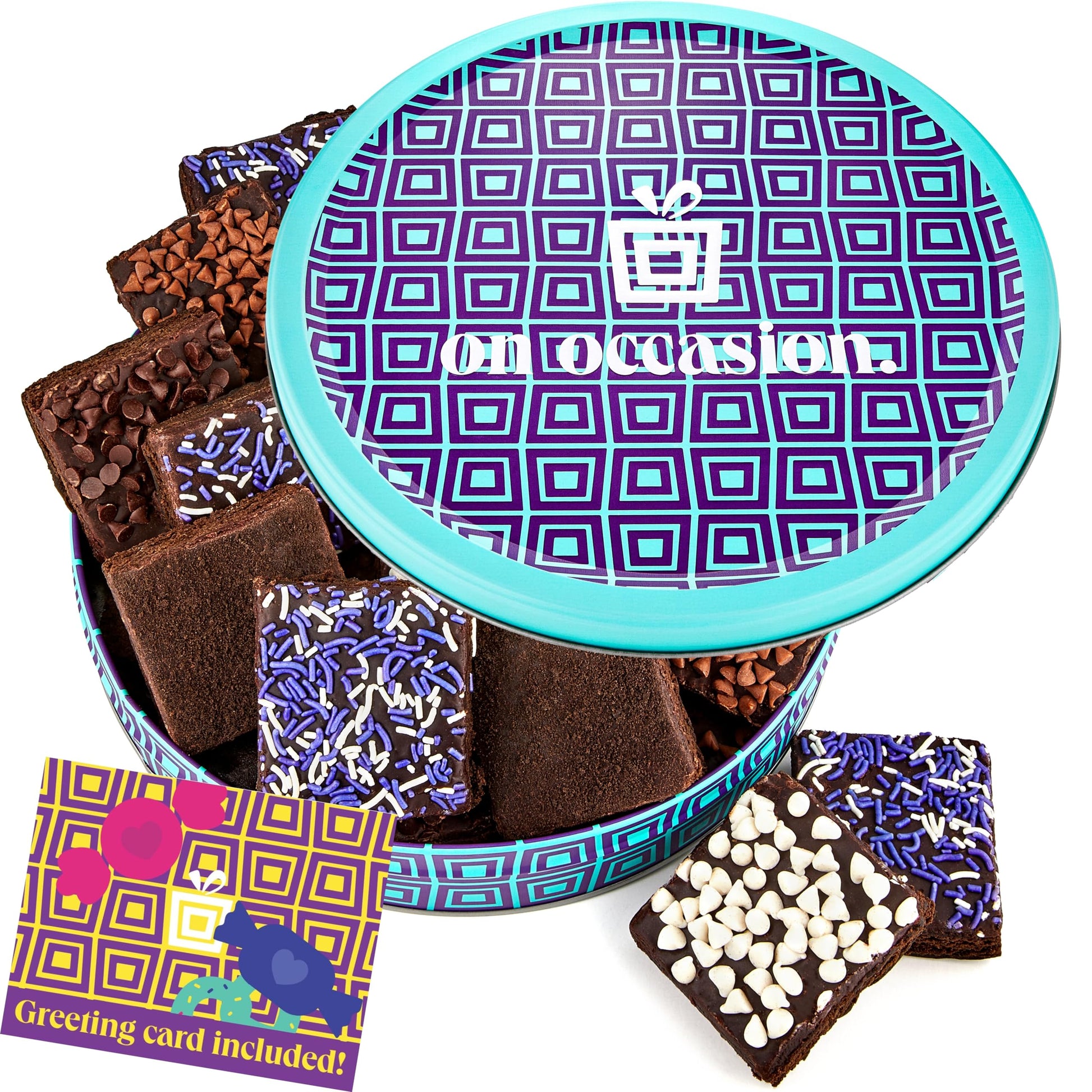 Chocolate Brownies Individually Wrapped | Fudge Brownie Assortment Gift Basket By On Occasion | Brownies Gift Baskets For Sympat