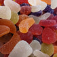Assorted Jelly Fruit Shaped Candy - 1.5 lbs of Sugar Dusted Orange Raspberry Pear Pineapple Grape Chewy Candy