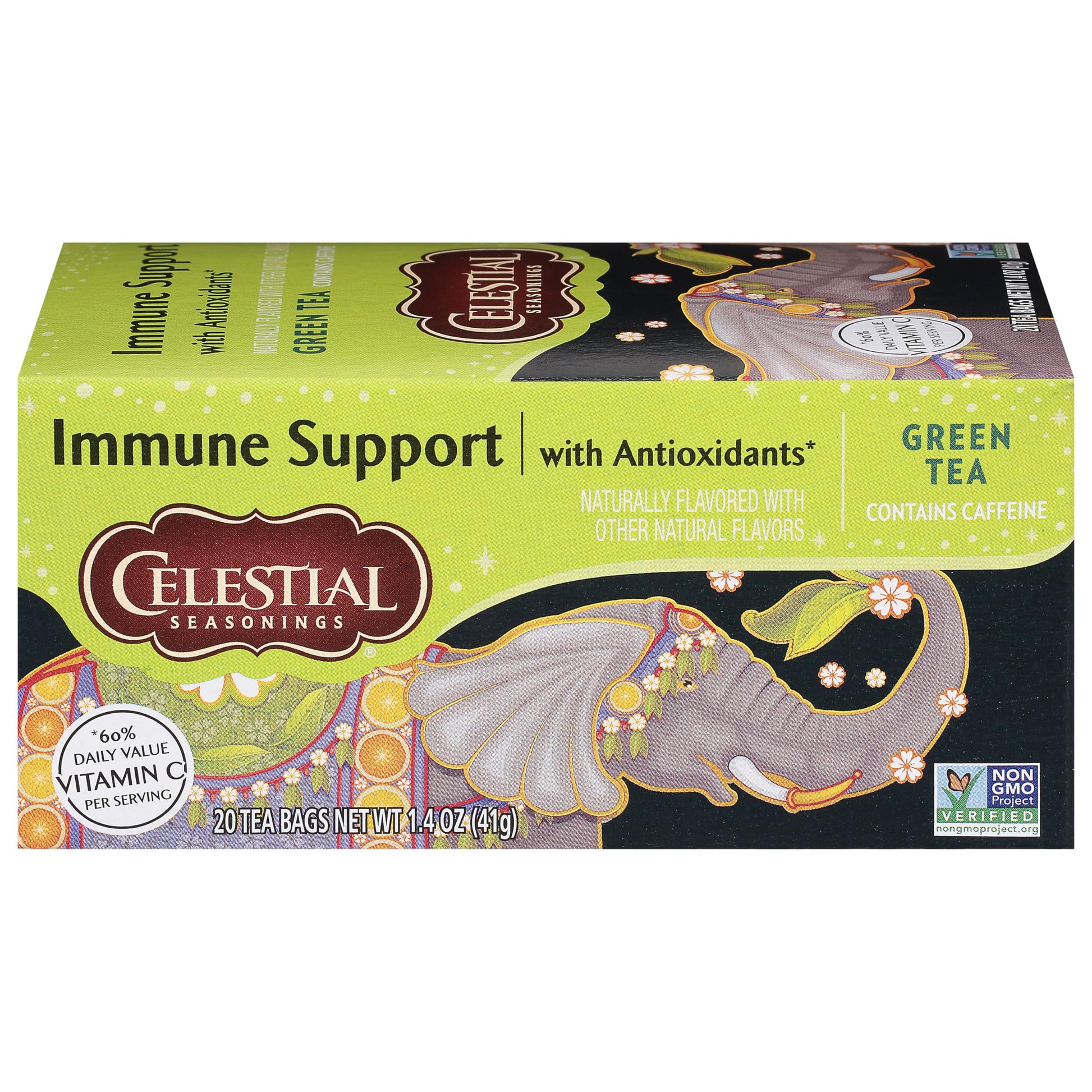 Celestial Seasonings Green Antioxidant Tea  Contains Energy Blend  20 Tea Bags (Pack Of 6)