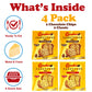 Panettone Cakes Variety Pack, 4 Pack (2.8 Oz Each), Individually Wrapped Mini Classic Sweet Bread, Classic Moist Fresh Fruit And