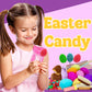 Partypom Filled Easter Baskets for Kids - 35 Count   Assortment with Candy Snacks and Chocolate - Easter Gift Food Box