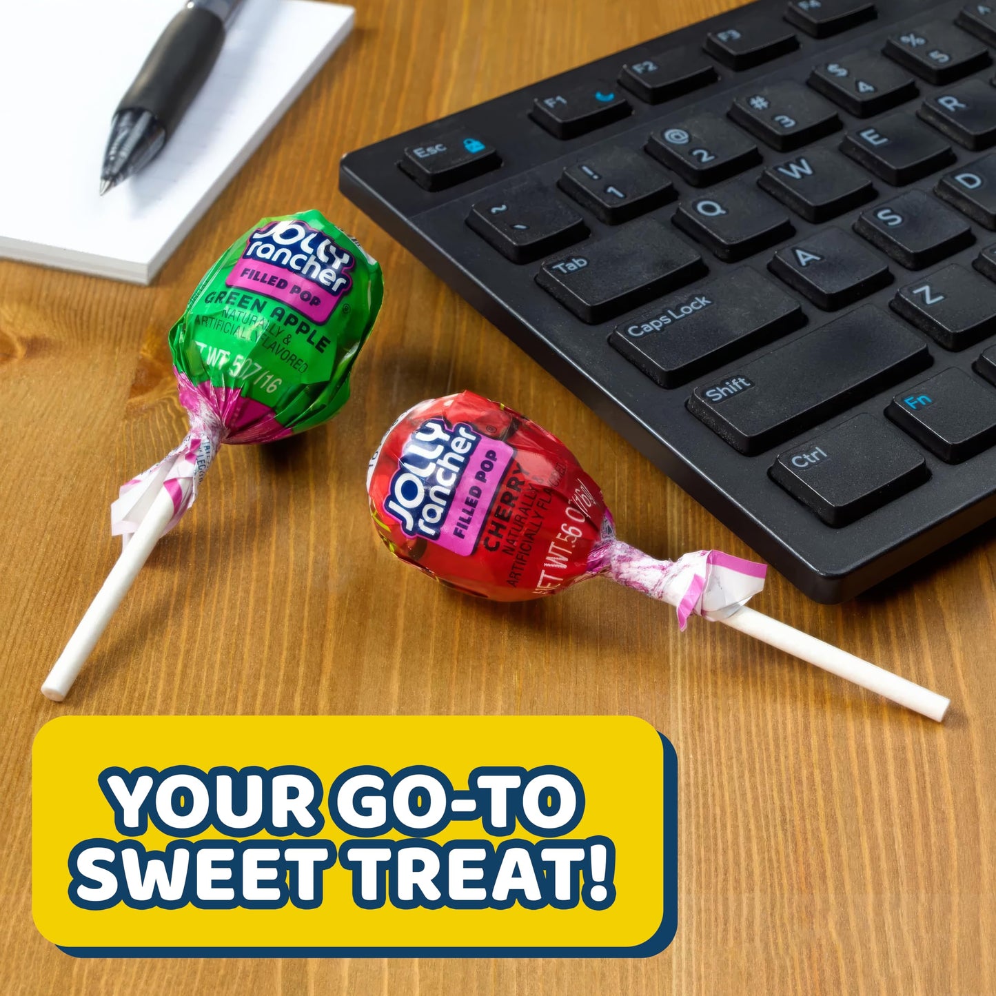 Jolly Rancher Lollipops - 2 Pounds, Assorted Flavors (Cherry, Apple, Watermelon, Pink Lemonade) - Individually Wrapped Bulk Candy for Parties