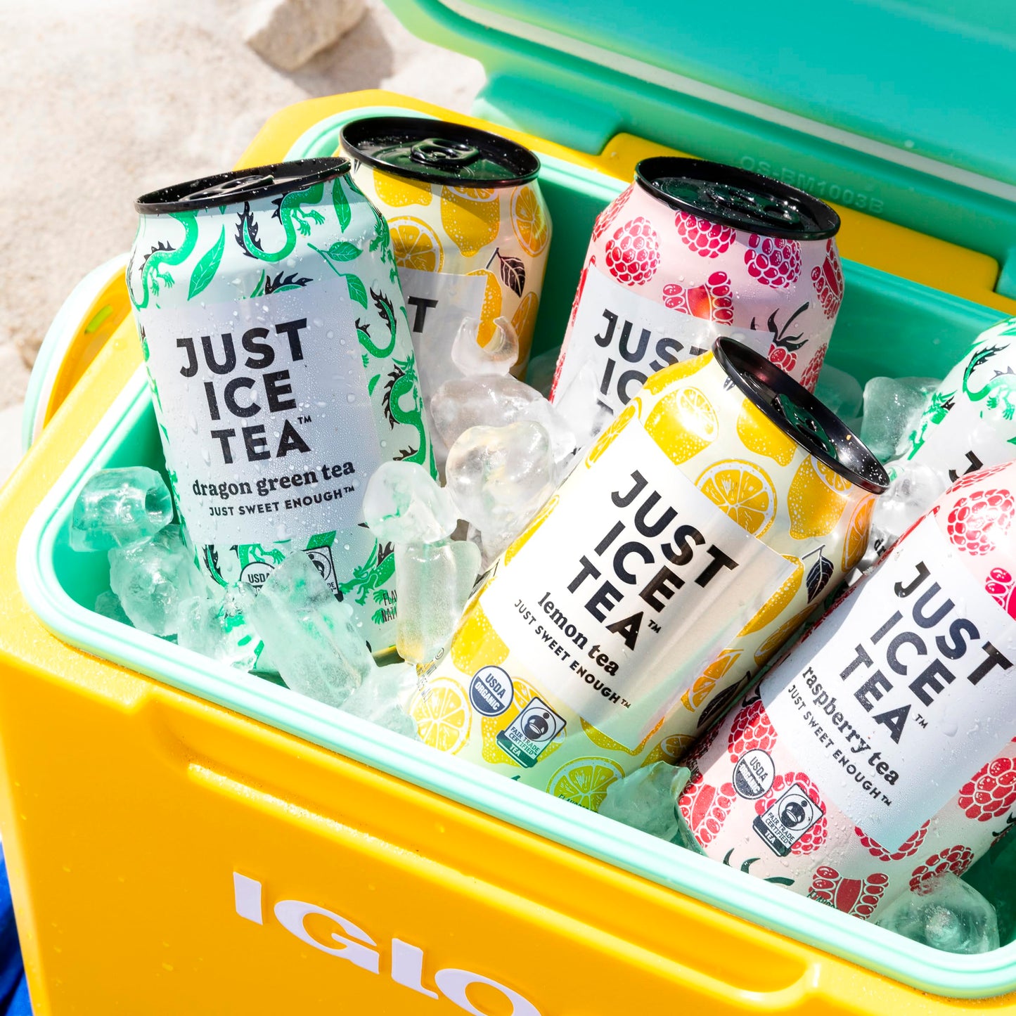 Just Ice Tea, Lemon Flavored Black Iced Tea, 12-Pack (12Oz Cans), Usda Certified Organic, Real Brewed, Low Calorie, No Artificia