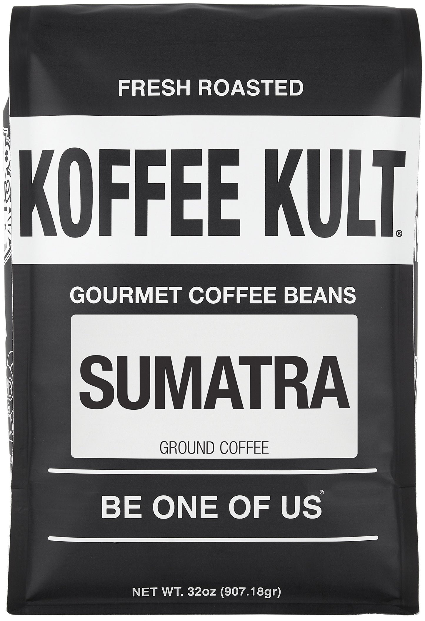 Koffee Kult Sumatra Coffee Ground Dark Roast - 32oz Fresh Roasted Single Origin