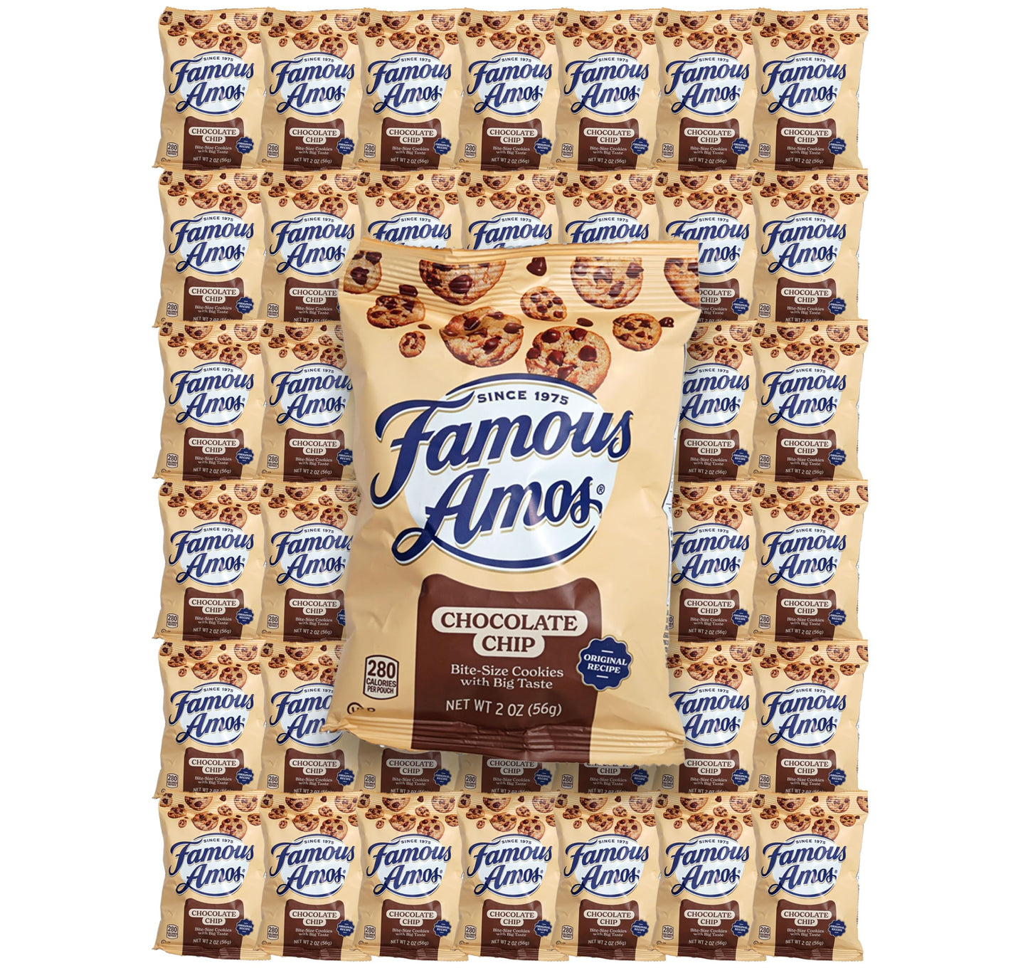 Chocolate Chip Cookies - 2Oz Bags, Pack Of 42, Chocolate Chip Cookies Individual Bags