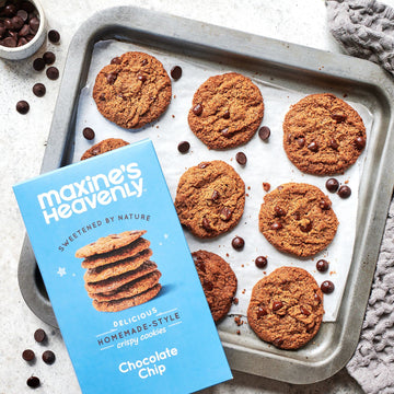 Maxines Heavenly Crispy Chocolate Chip Cookies and Cinnamon Speculoos Cookies | Low Carb, Low Sugar, Vegan Snacks, Plant Based