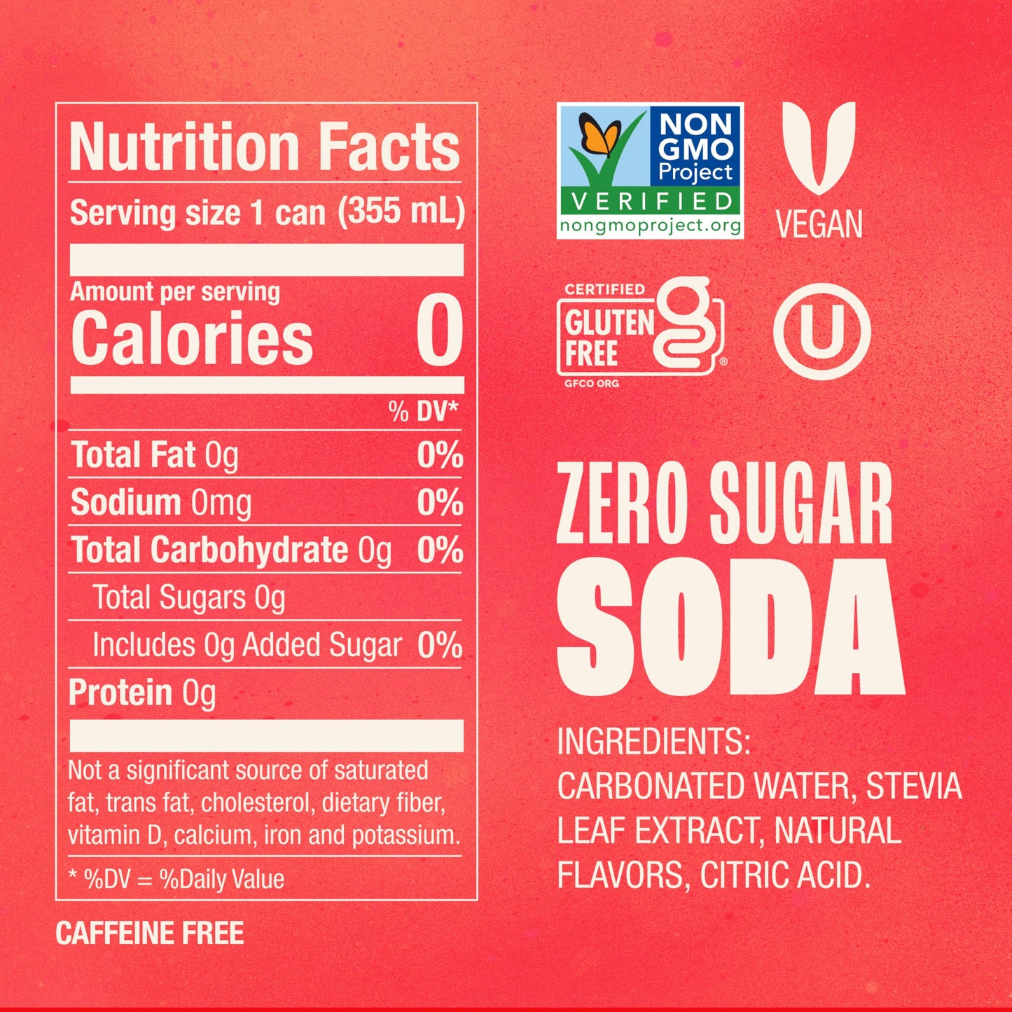 Zevia Zero Sugar Soda, Strawberry Lemon Burst, 12 oz Cans (8-Pack) - Naturally Sweetened, Zero Calorie Sugar Free Soda - Non-GMO