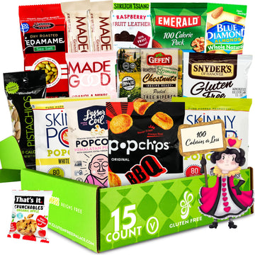 100 Calorie Snacks Variety Pack | Healthy Snacks Care Package | Low Calorie Snacks | Holiday Gift Baskets | Vegan Snacks, Protei