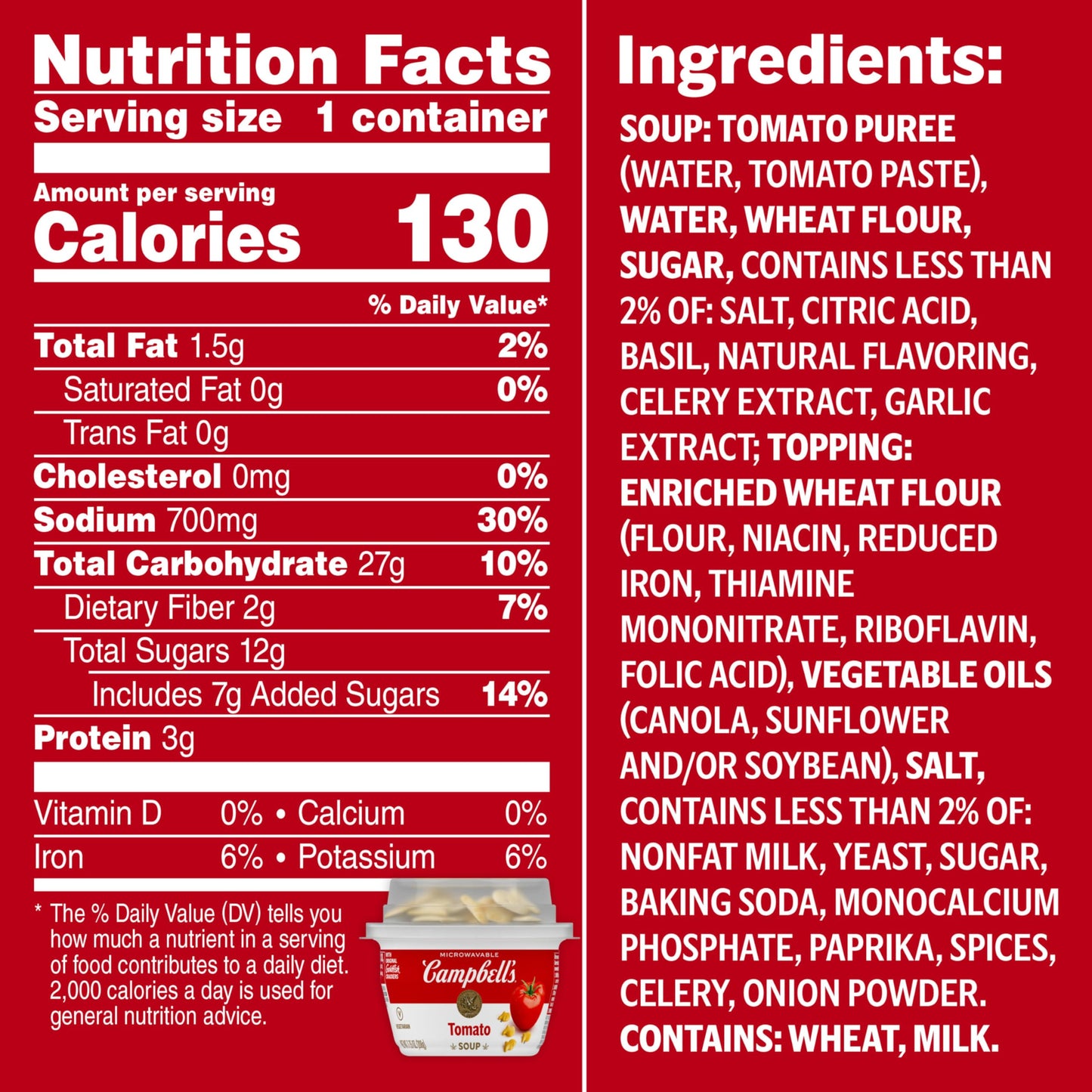 Campbell'S Classic Tomato Soup With Original Goldfish Crackers, Microwavable Bowl, 7.35 Oz (Pack Of 6)