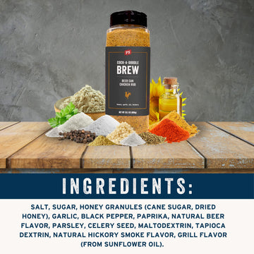 PS Seasoning Cock-A-Doodle Brew malt-inspired Can Chicken Seasoning, 28.5oz, BBQ Rub for Poultry, Garlic, Paprika, Honey Ale