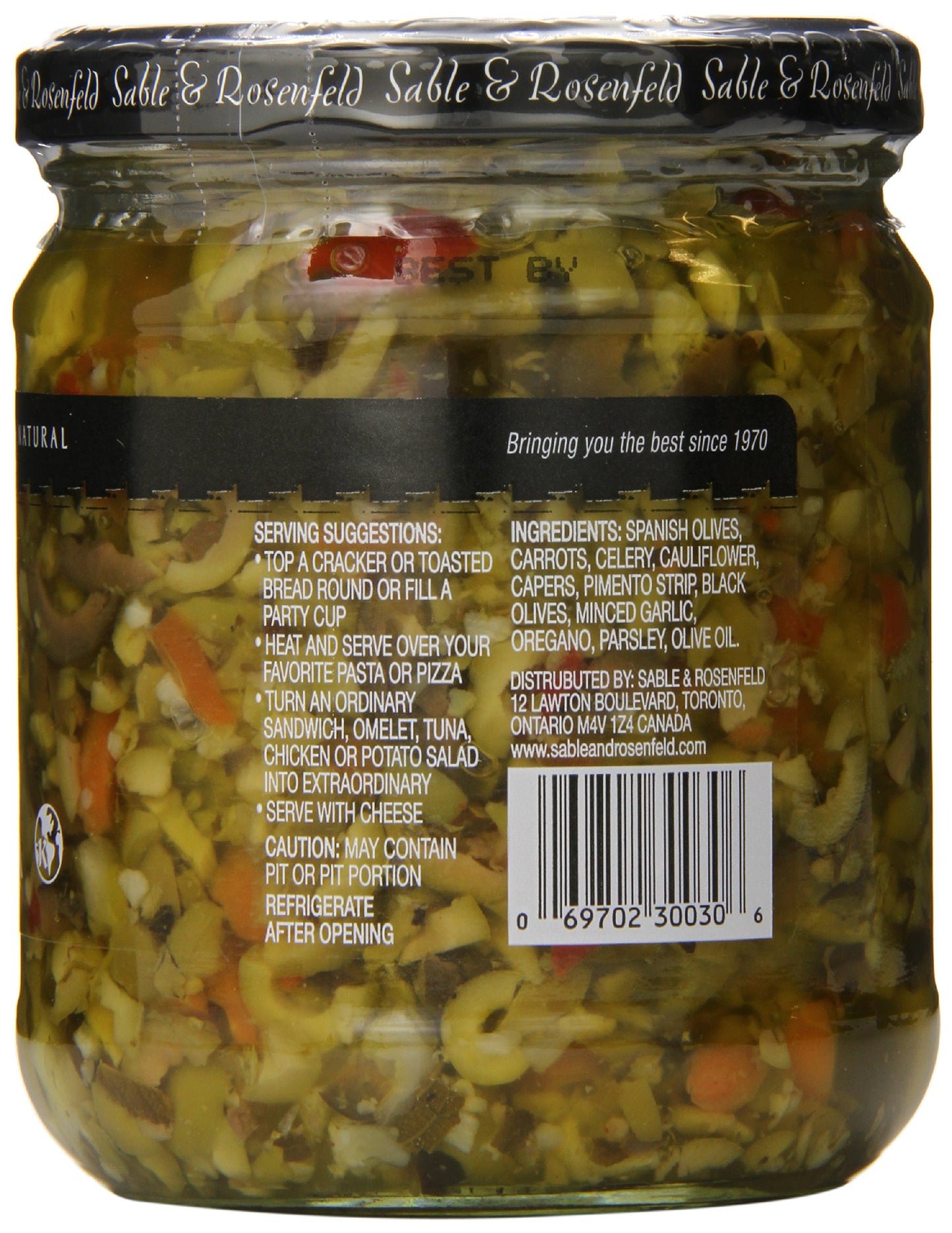 Sable & Rosenfeld Bruschetta Olive Topping, Medium, 16 Ounce
