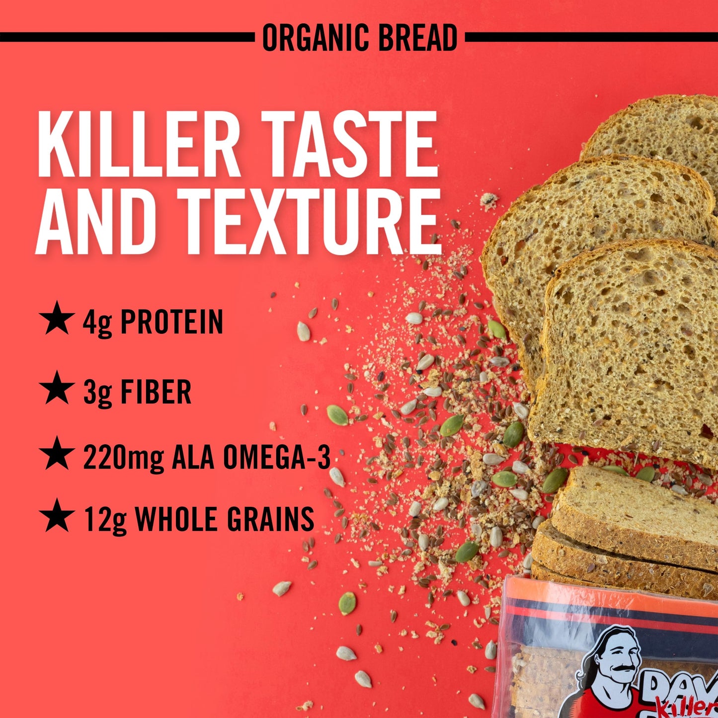 Daves Killer Bread Powerseed Thin-Sliced, Seeded Organic Bread, 20.5 oz Loaf