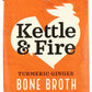 Kettle & Fire Turmeric Ginger Chicken Bone Broth, 11g Protein, Whole30, Keto & Paleo Friendly, Gluten Free, 16.9 Oz (Pack of 6)