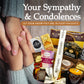 With Sincere Sympathy Condolence Gift Basket For Loss Of A Loved One, Gourmet & Elegantly Arranged Funeral Basket, Dark Copper B