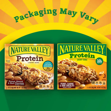Nature Valley Chewy Protein Granola Bars, Peanut Almond Dark Chocolate, 5 Bars, 7.1 OZ
