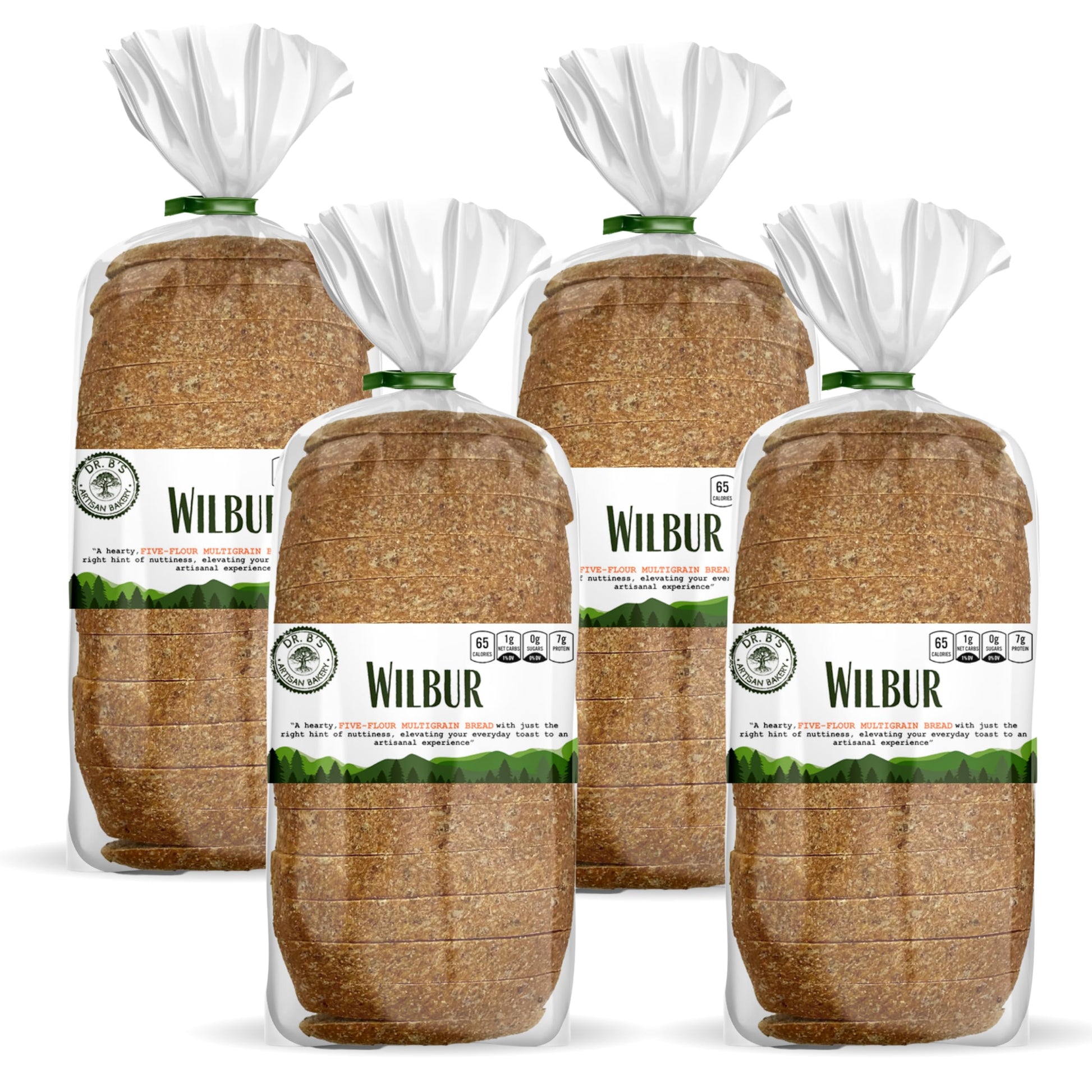 LOWCARB AVENUE Multigrain Bread - 1g Net Carbs, 7g Protein, Vegan, Low Calorie - 4 Pack (16 oz)