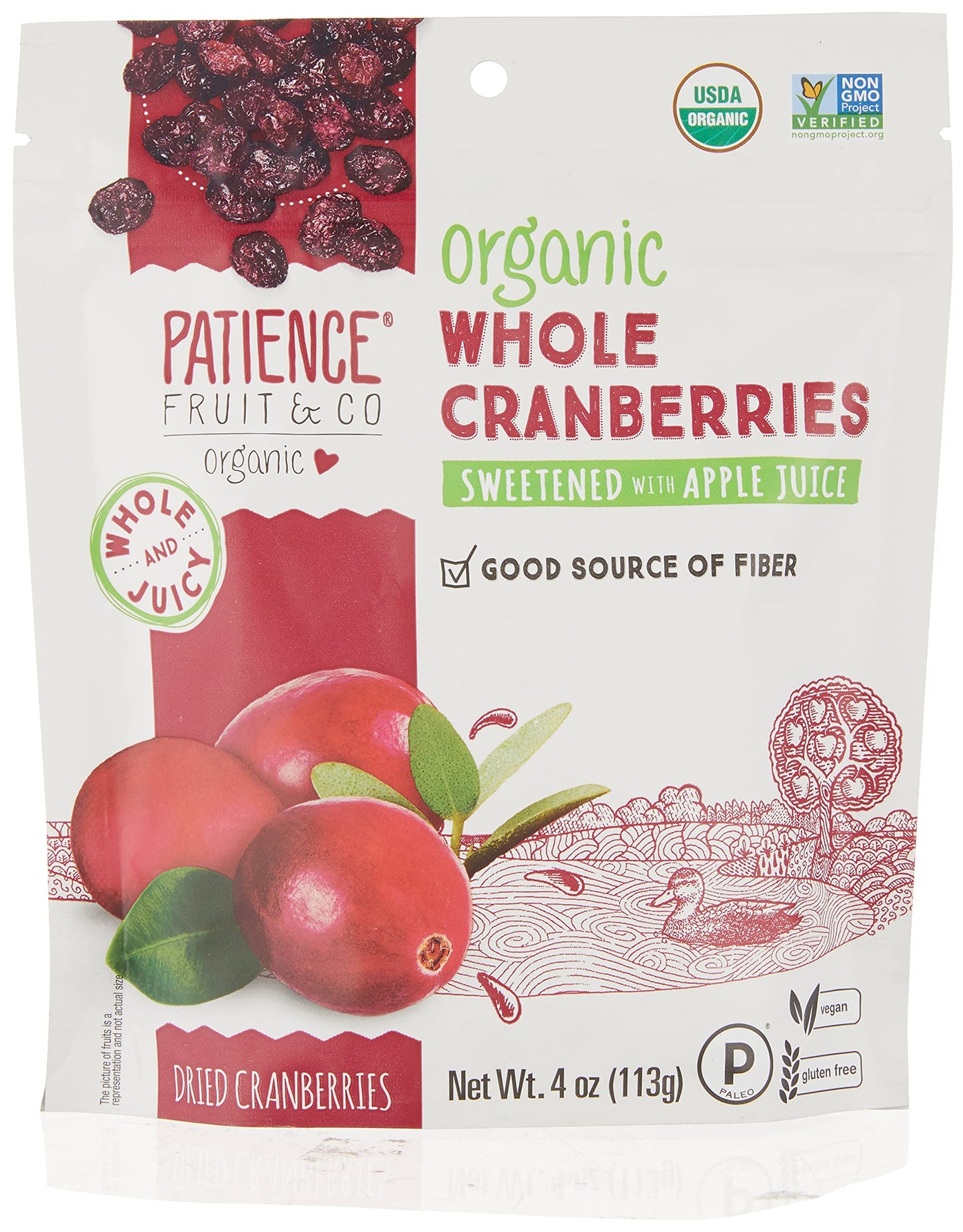 PATIENCE FRUIT & CO CRNBRIES AJI JCY DRD ORG 4OZ