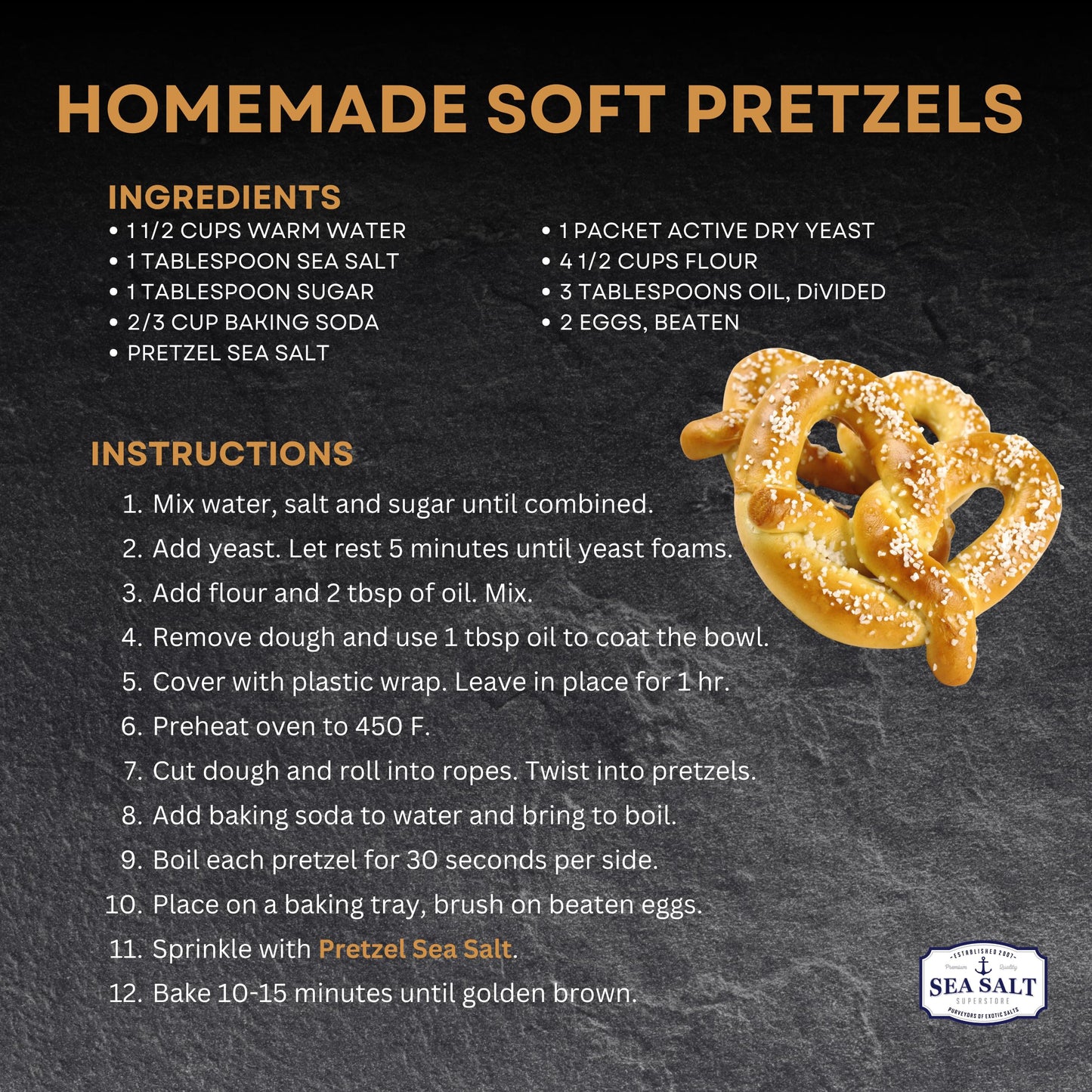 Pretzel Salt For Soft Pretzels, Food Grade Salt For Pretzels And Bagels, Heat Resistant Coarse Sea Salt For Soft Pretzel Dough,