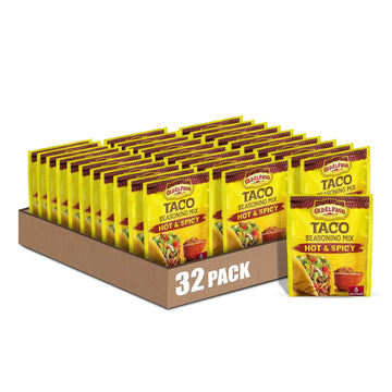 Old El Paso Hot & Spicy Taco Seasoning, 1 Oz. (Pack Of 32)