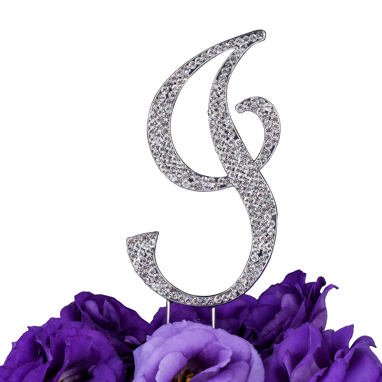 LOVENJOY Rhinestone Letter I Cake Topper, Model GA-LTI0120A, 2.8 Size, Gift-Boxed