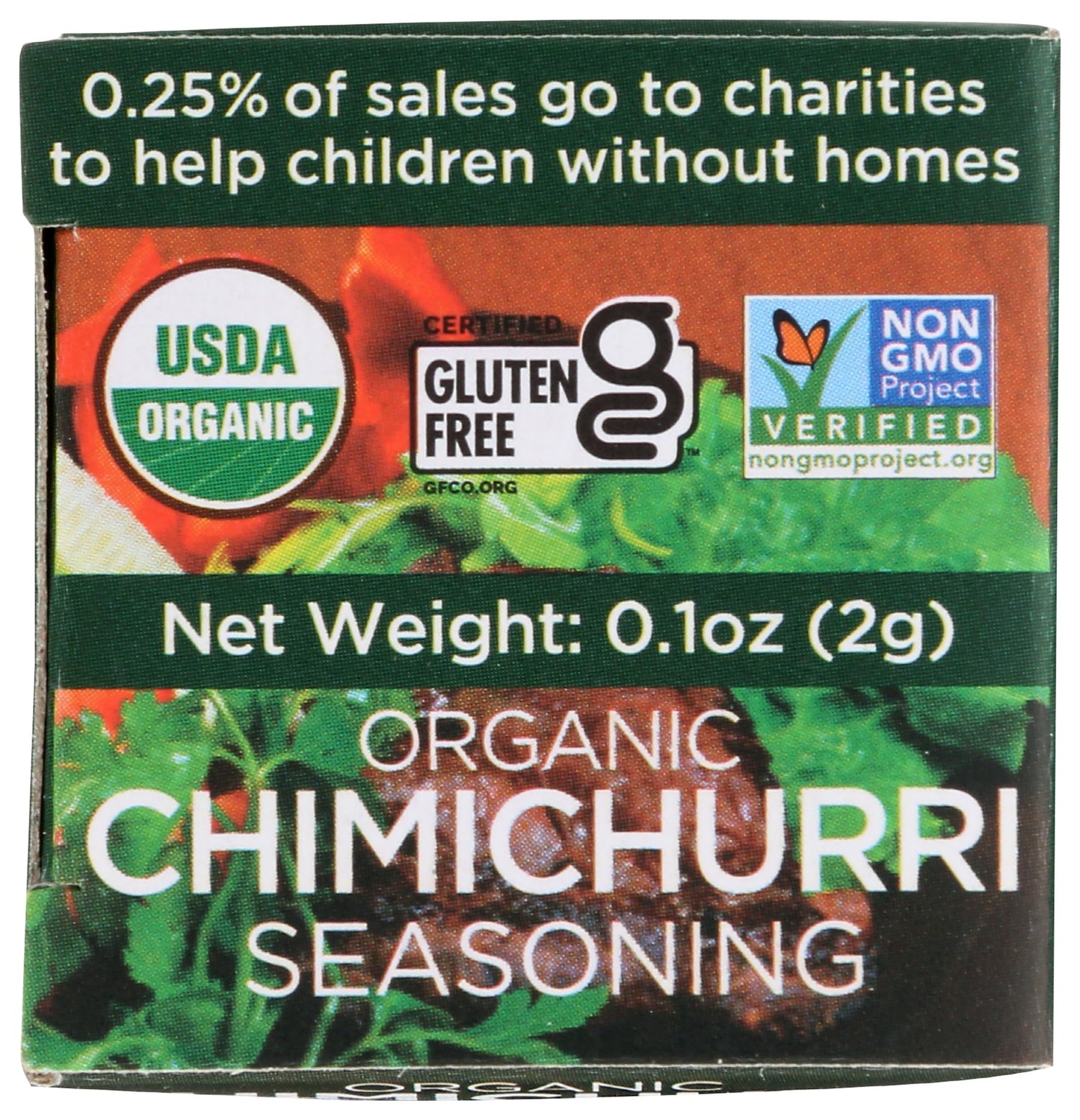 Spicely Organic Seasoning Chimichurri 0.10 Ounce Ecobox Certified Gluten Free