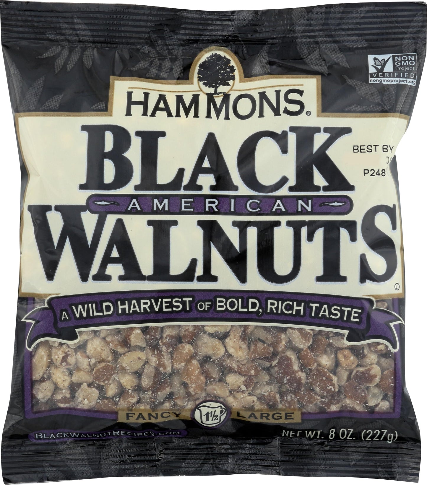 Hammons Black Walnuts, Fancy Large, 8 Oz, Highest Protein Nut, Non-Gmo, Naturally Gluten-Free, Top Keto Nut, Natural, 8 Oz