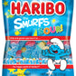 Haribo Gummi Candy, Sour Smurfs, 4 Oz. Bag (Pack Of 12)