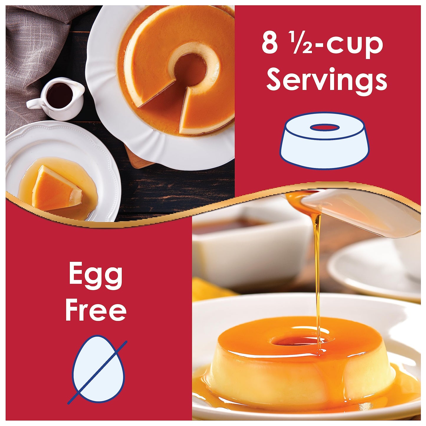 Royal Bilingual Flan Dessert Mix, Family Size, Fat Free 3.81 Ounce (Pack Of 12)