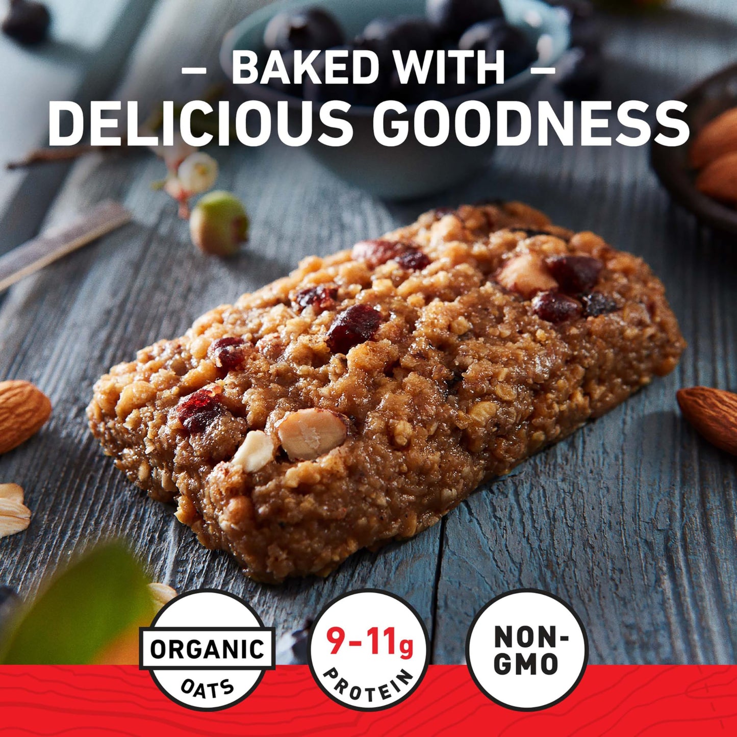 Clif Bar - Blueberry Almond Crisp - Made With Organic Oats - Non-Gmo - Plant Based - Energy Bars - 2.4 Oz. (12 Pack)