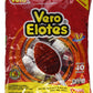 Vero Elotes Paletas Sabor Fresa Con Chile, 40 Count, Clear, Mexican Hard Candy Chili Pops