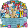Blue Easter Basket For Kids And 18+ Uses (45Ct) - Already Filled Easter Gift Basket With Plush Easter Bunny  Candy  Snacks  And Treats - Boys  Girls  Grandchildren  Young Children  Toddlers  Men  Women