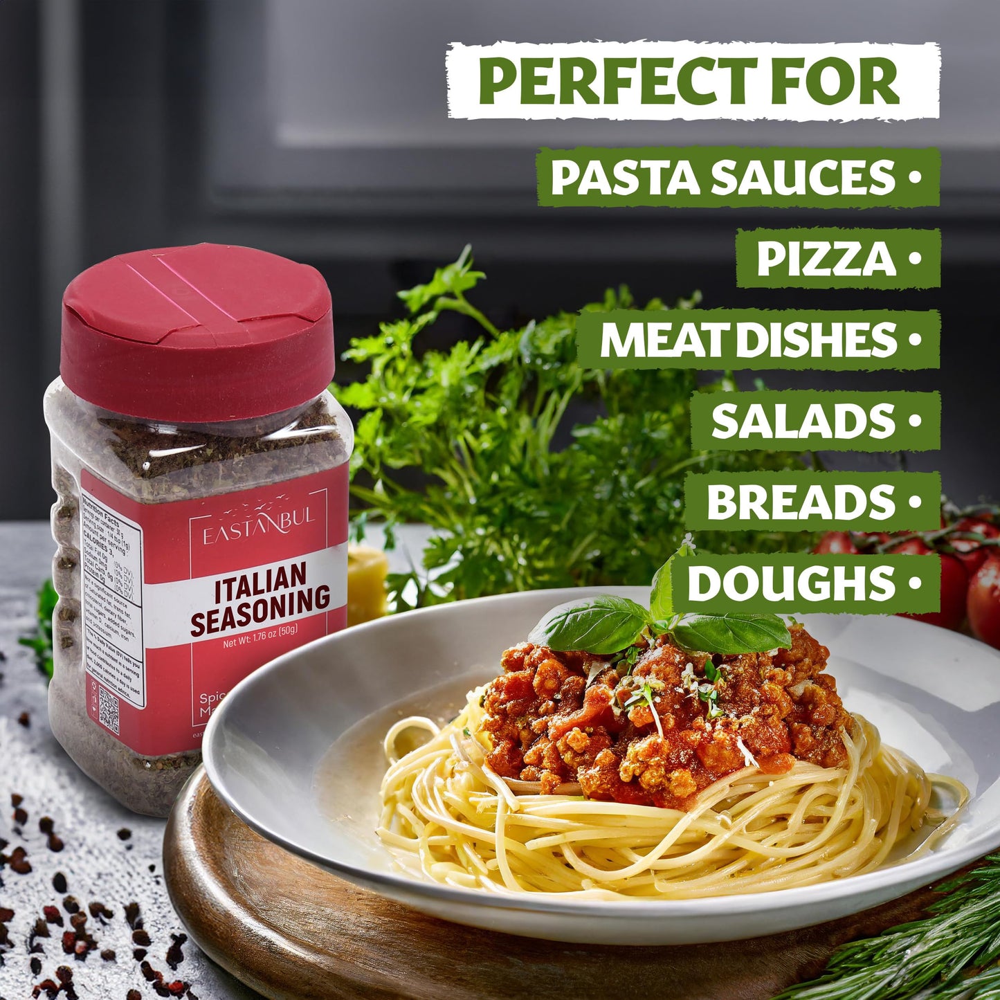 Eastanbul Italian Seasoning, 1.76Oz, Italian Seasoning Blend, Herbs Mix, Spices Medley, Gourmet Spice, Dry Dressing Mix, Perfect