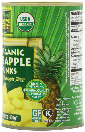 Native Forest Pineapple Organic Chunks, 14-Ounce (Pack Of 6)