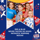 Partyworks Patriotic Candy - 40 Count Bag - Popping Rocks Pouches - Strawberry, Blue Raspberry Flavors - Individual Triangles