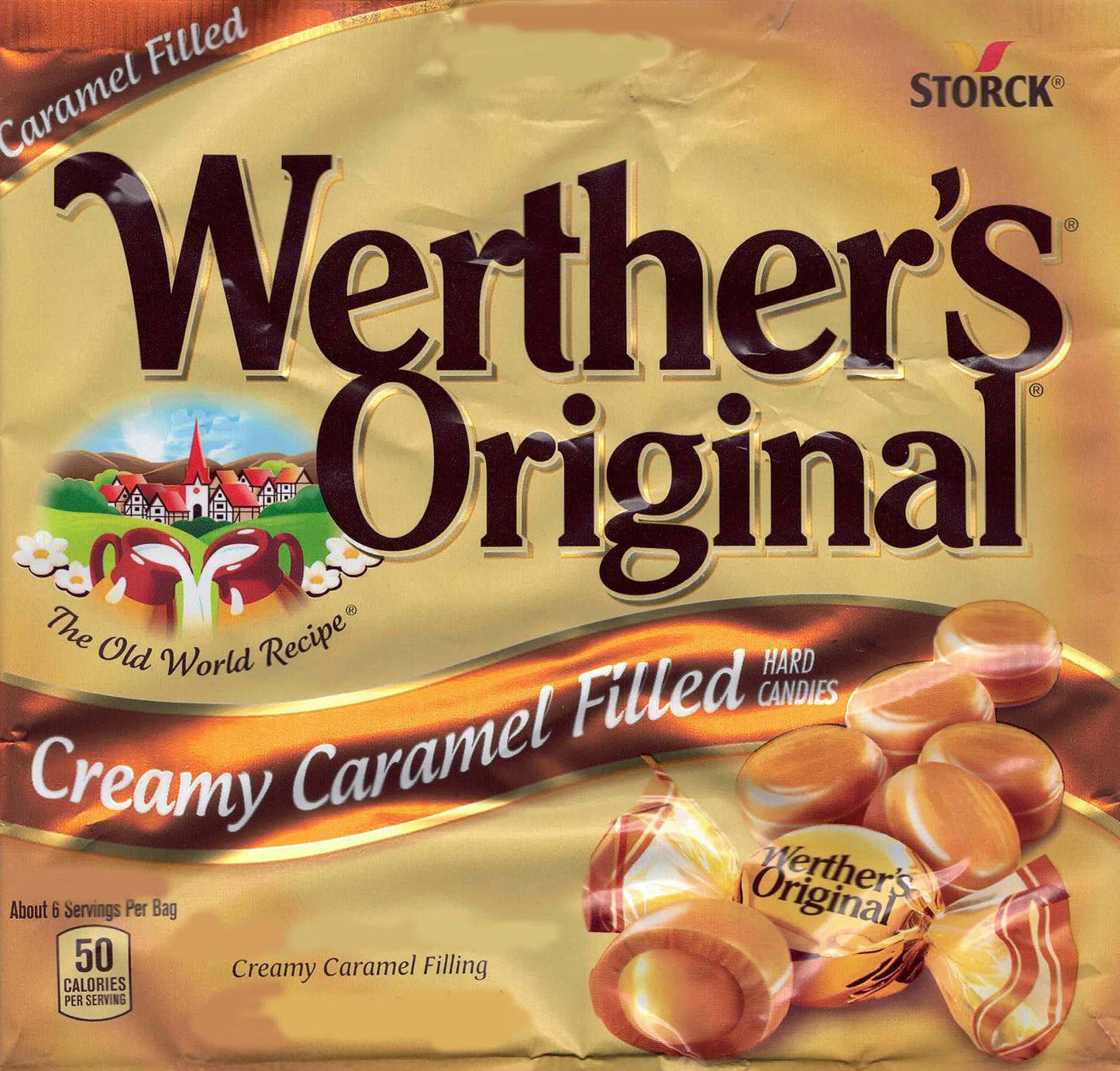 Bulk Werthers Original Hard Candy | Bulk Candy Individually Wrapped | Werthers Caramel Candy | 1 Lb Individual Flavor Bag | Ships In An Aromatik™ Resealable Pouch (Creamy Caramel Filled)