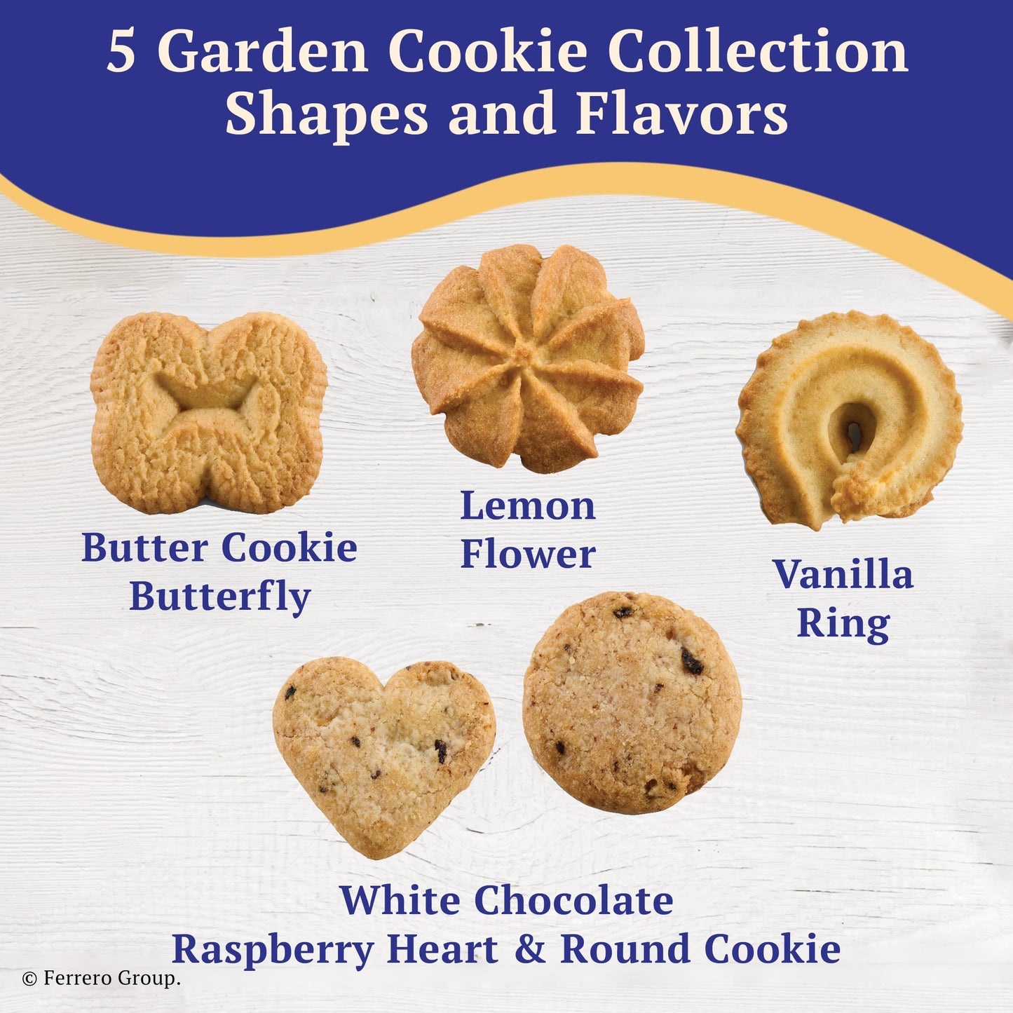 Royal Dansk Garden Cookie Collection & Danish Butter Cookies, 4-Pack, Includes Two 12 Oz And Two 10.6 Oz Tins