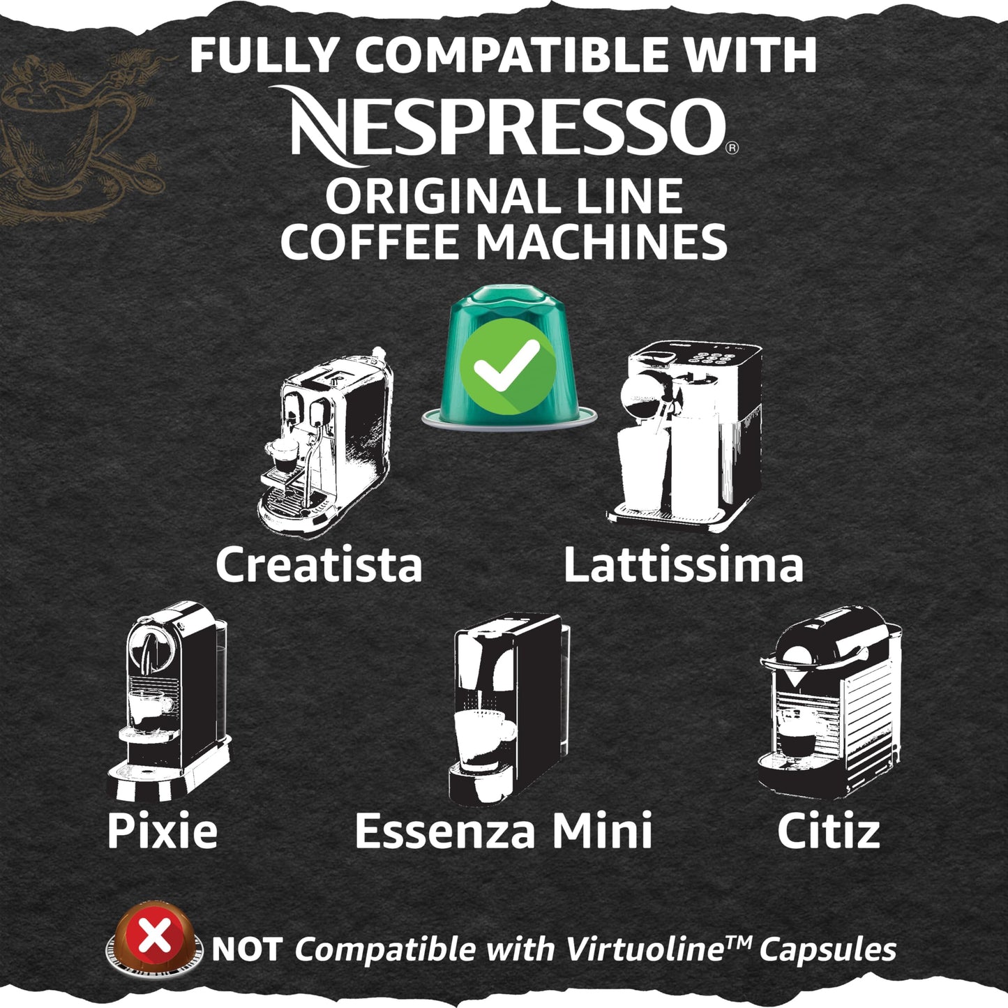 Cellini Caffè Nespresso Pods, 8 Italian Flavors, 80 Count, Medium to Strong Roast, Compatible with Nespresso Original Machines