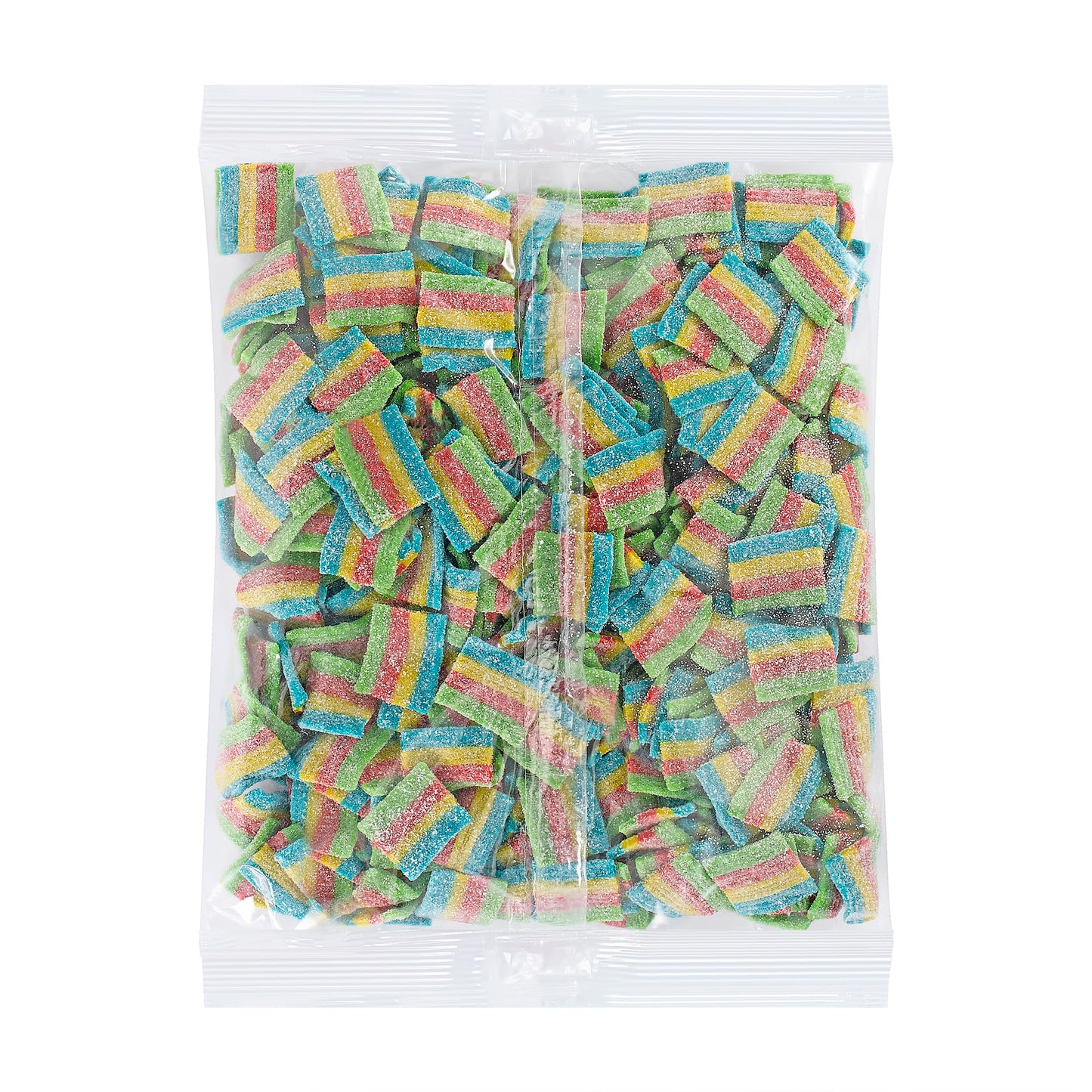 Bebeto Sour Rainbow Licorice Belts Bite Size - Colorful Rainbow Sour Chewy Candy Belts For Kids & Adults | Party & Cake Decorati