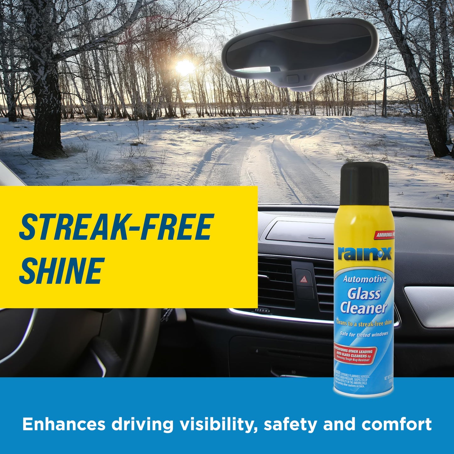 Rain-X 630175 Glass Cleaner Aerosol 19Oz