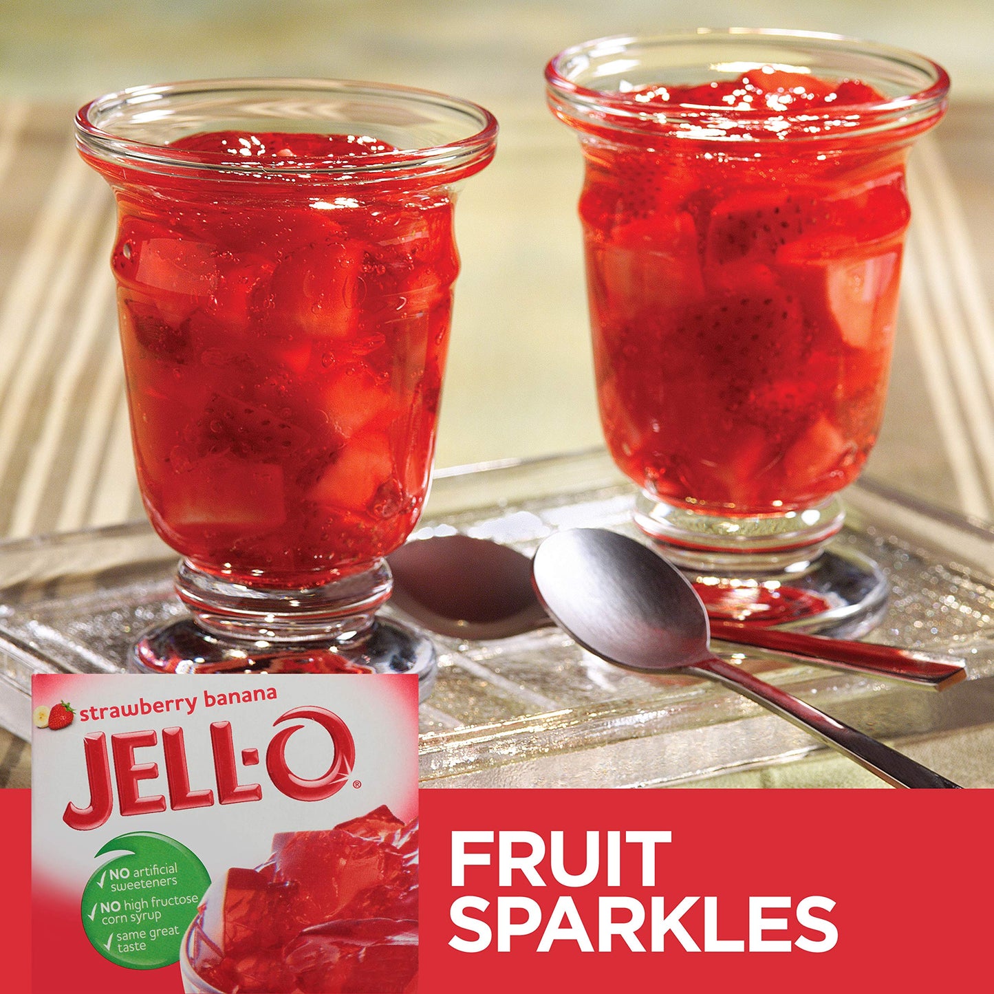 JELL-O Strawberry Banana Gelatin Dessert Mix (3 oz Box)