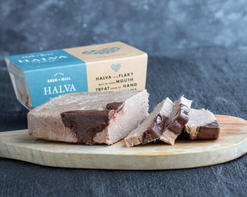 Seed + Mill - Halva - Sea Salt Dark Chocolate - Vegan, Kosher, Glutenfree - Enjoy This Fudgelike Candy Made From Sesame Paste &