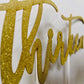 Merry Expressions Birthday Cake Topper - Gold Glitter, 1 Count, Model Cake-Topper-13, for 13th Birthday Celebrations