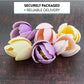 Global Sugar Art Tulip Sugar Cake Flowers, Yellow, Pink, Purple, 6 Count By Chef Alan Tetreault