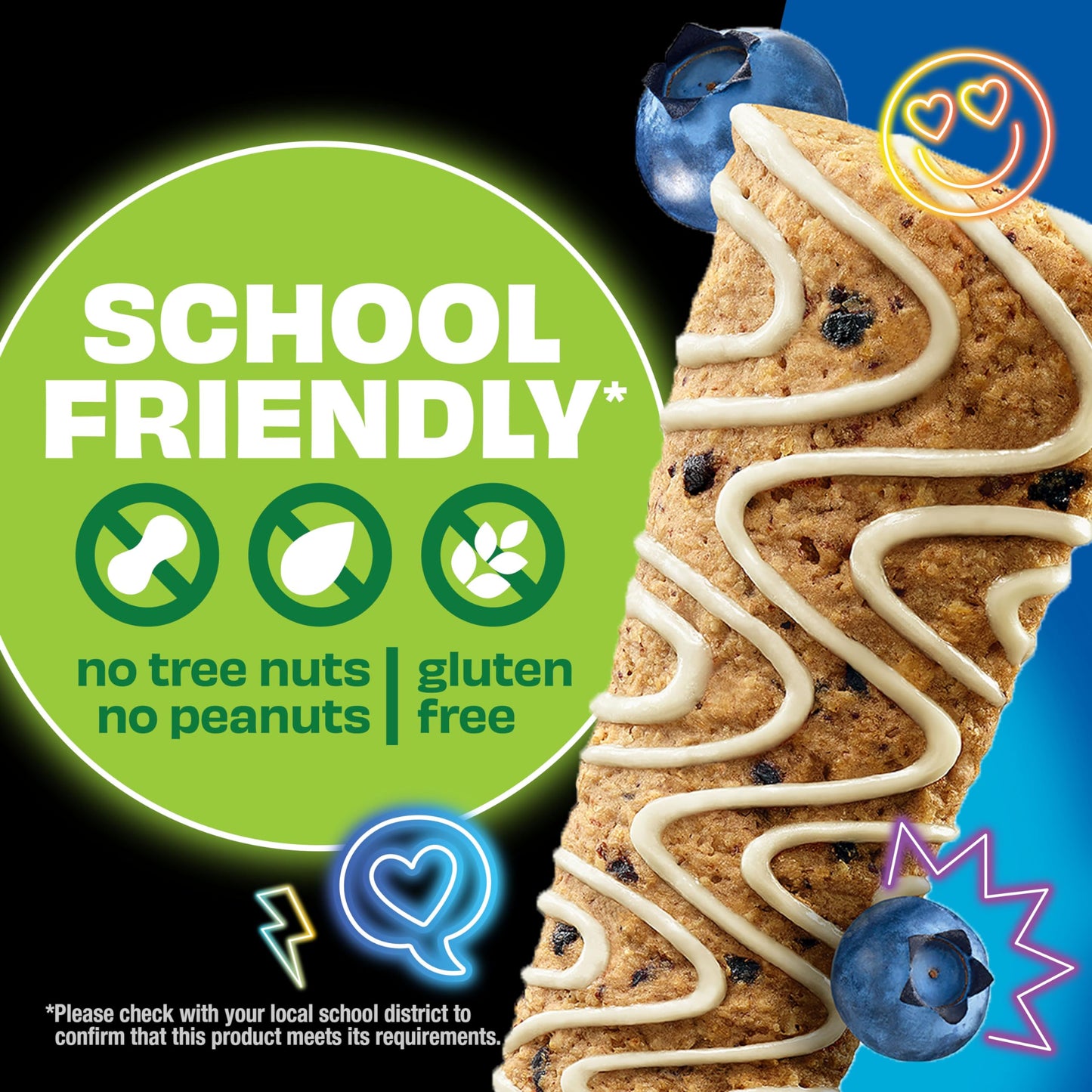 KIND Kids Blueberry Muffin Bar, Gluten Free, 5g Protein, Pack of 5