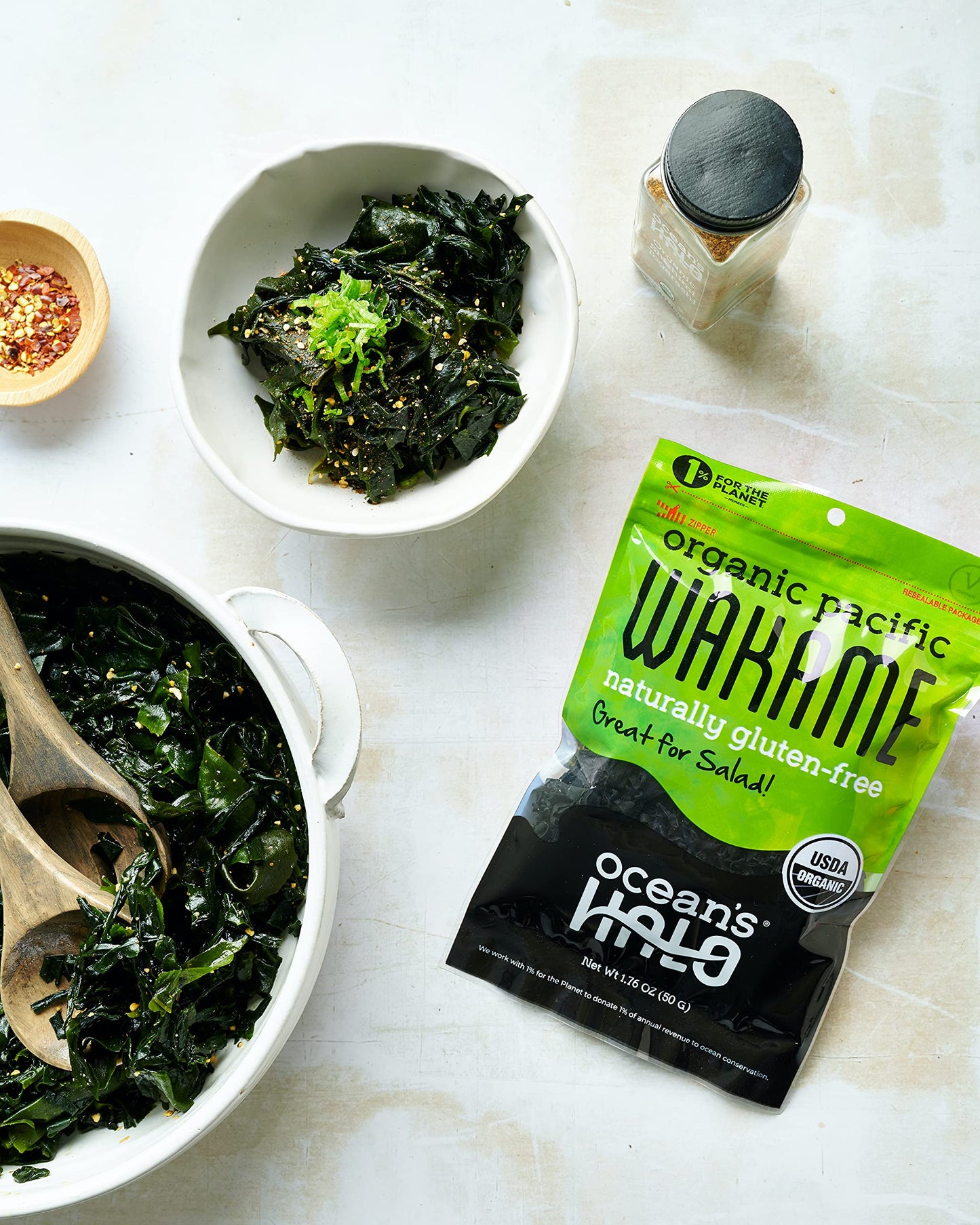Oceans Halo Organic Wakame Strips, 1.76 oz, Sea  Snack, Vegan, Gluten-Free